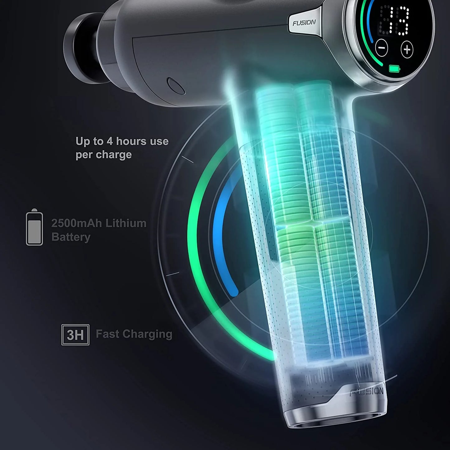 Fusion Black Pro Muscle Massage Gun