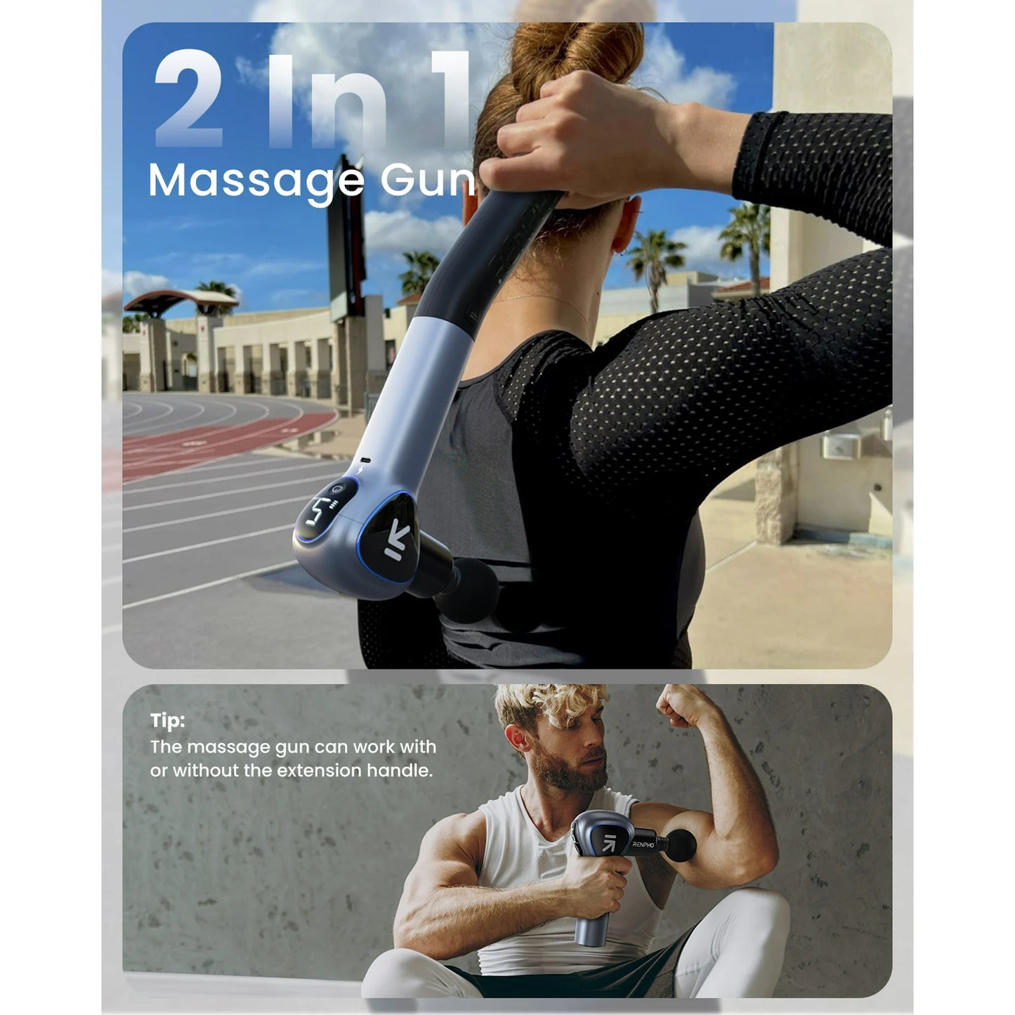 RENPHO Extended Reach Massage Gun